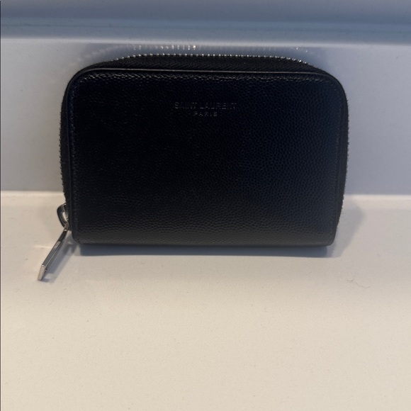 Saint Laurent Handbags - Saint Laurent Black Leather Zip-Around Card Wallet
